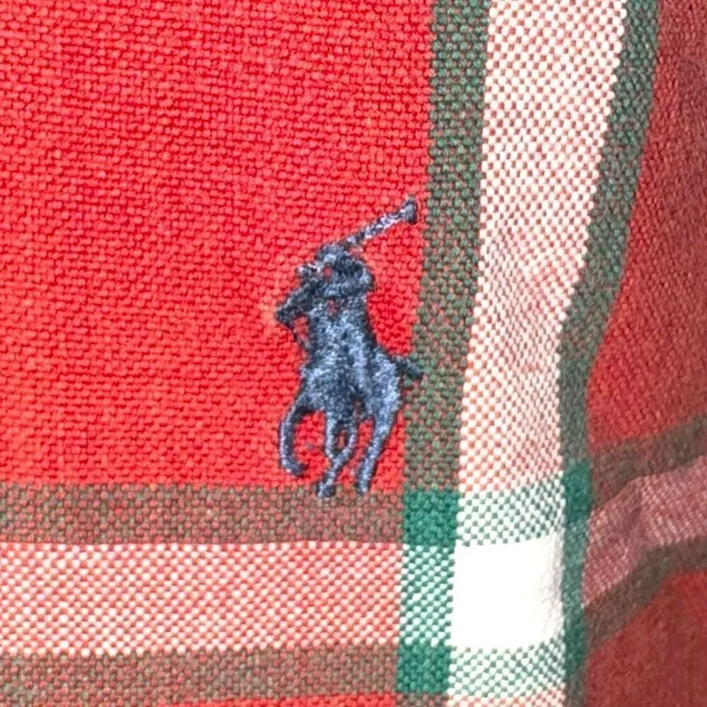 80s Red Polo Ralph Lauren Oxford Button Down Shirt XL